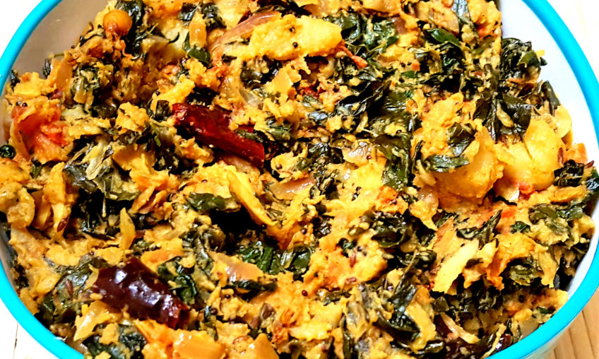 Drumstick Leaves Potato Curry- Moringa Leaf Recipe-Murungai keerai poriyal-Saijan Patta Sabji-Drumstick Leaves poriyal